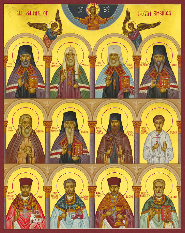 All Saints of North America Icon St. Demetrios Monastery Bookstore