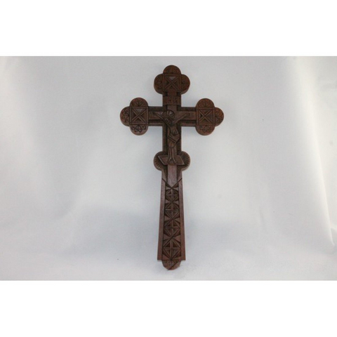 Handmade Walnut Wooden Carpatho Russian Cross