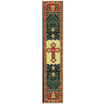 Tapestry bookmark, red with Byzantine Cross