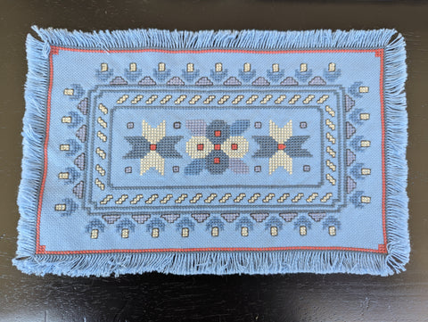 Cross-Stitch Miniature Table Scarves