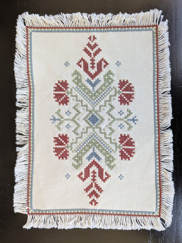 Cross-Stitch Miniature Table Scarf