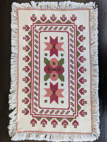 Cross-Stitch Miniature Table Scarf