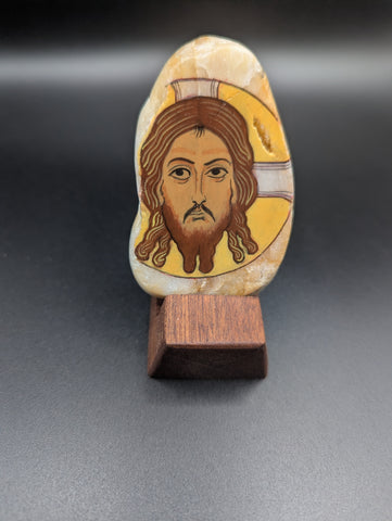 Quartz Icon of the Holy Face of Christ