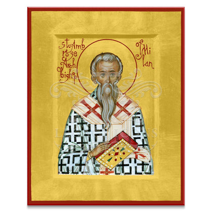 Saint Ambrose of Milan Icon
