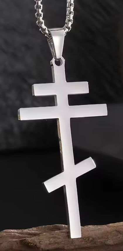Orthodox Cross (Simple; Stainless Steel)