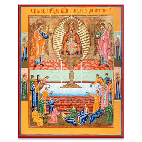 Theotokos "the Life-Giving Spring" (XIXc) Icon