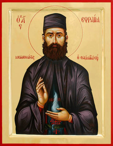 St Ephraim of Nea Makri Icon