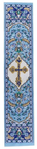 Blue Tapestry Bookmark with St Xenia Cross